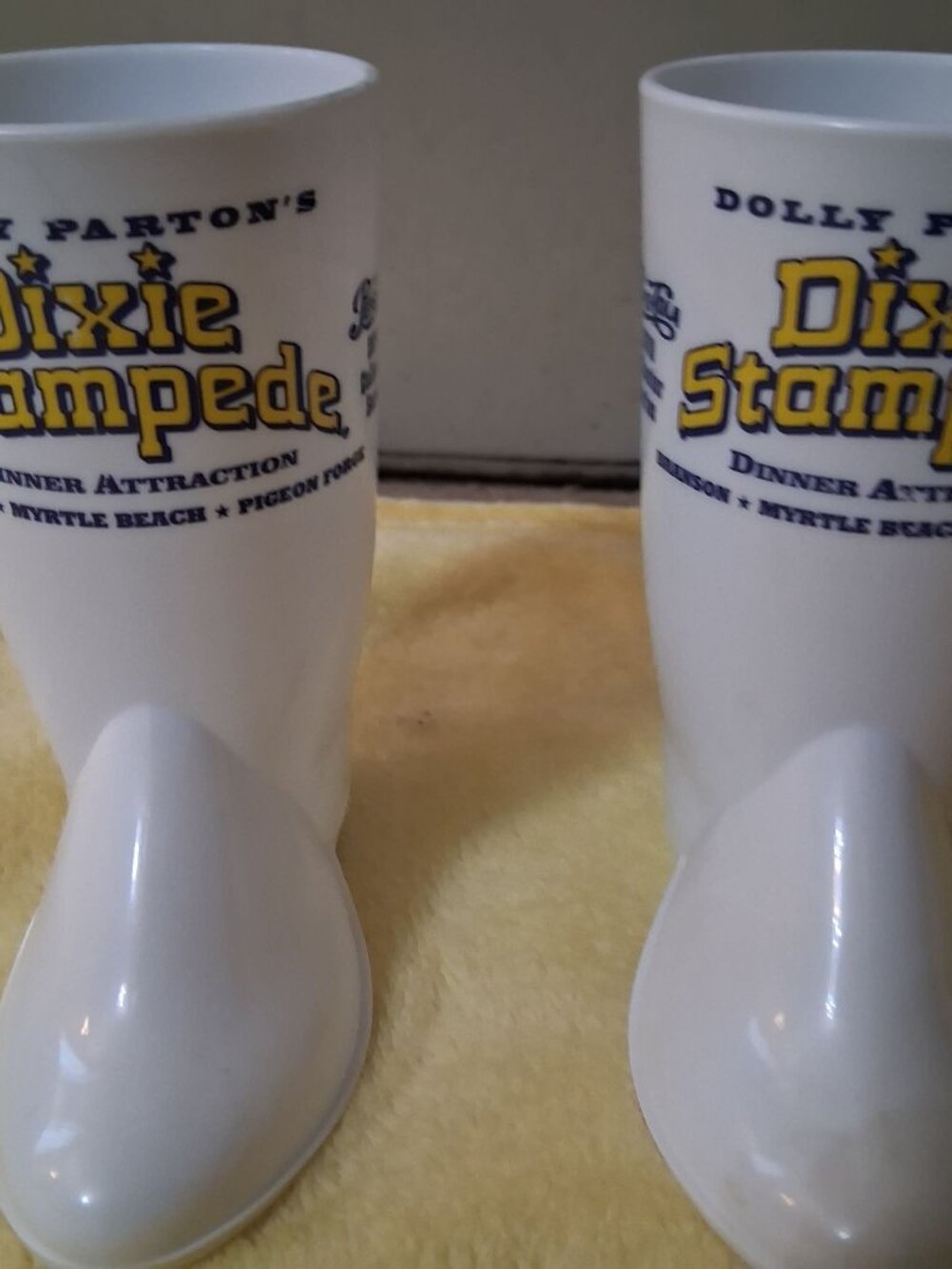 Dolly Parton Dixie Stamped Plastic Cowboy Boot Cups